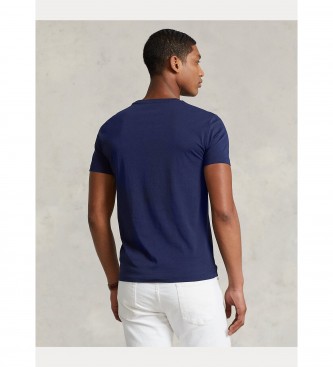 Ralph Lauren Camisola personalizada de malha Slim Fit azul