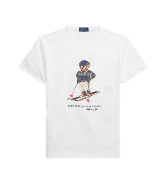 Polo Ralph Lauren Mageschneidertes Slim Fit Jersey-Strick-T-Shirt wei