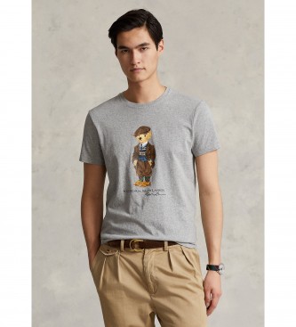 Polo Ralph Lauren T-shirt grigia in maglia slim fit