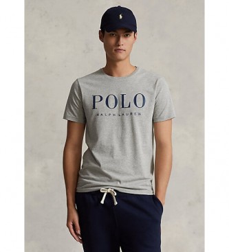 Polo Ralph Lauren Schmal geschnittenes graues Strick-T-Shirt