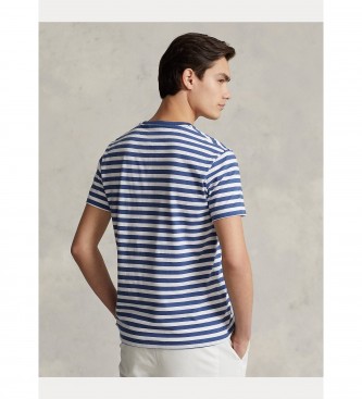 Polo Ralph Lauren Gestreiftes T-shirt Marineblau, Wei