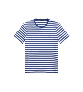 Ralph Lauren T-shirt ray marine, blanc