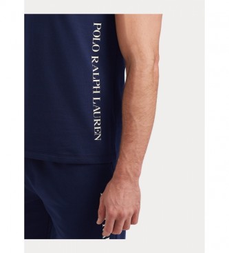 Polo Ralph Lauren T-shirt da notte in maglia con logo marino