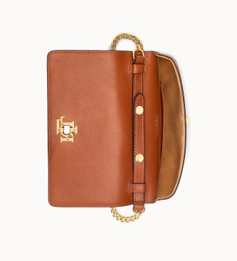 Polo Ralph Lauren Leather Handbag with Brown Twist Lock