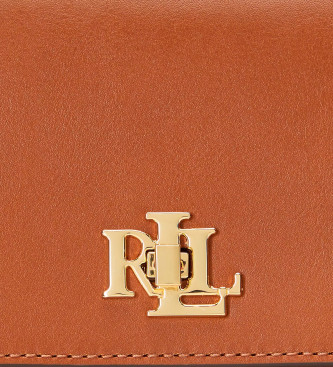 Polo Ralph Lauren Leather Handbag with Brown Twist Lock