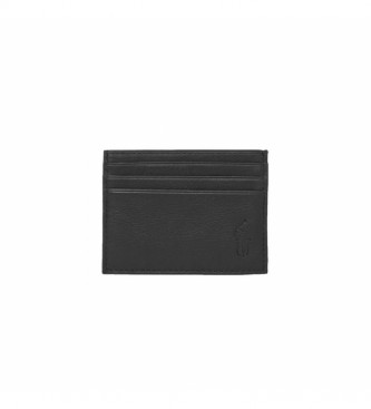Ralph Lauren Portefeuille en cuir Multi CC-Card Case noir