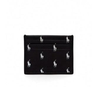 Polo Ralph Lauren Gladleren portemonnee zwart