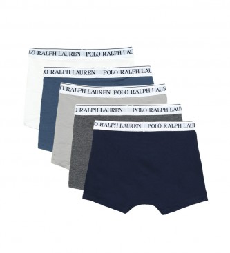 Polo Ralph Lauren Pack of 5 white, blue, navy, grey and white boxer shorts