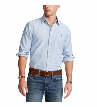 Ralph Lauren Camisa Oxford personalizada em azul