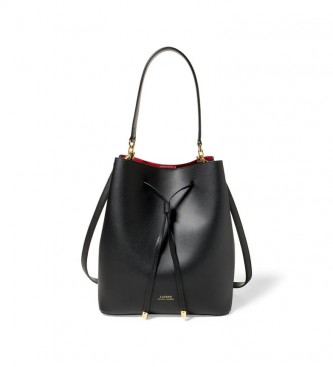 Polo Ralph Lauren Debby Lederhandtasche schwarz-25x30x15cm