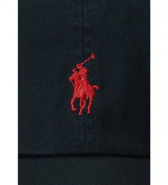 Polo Ralph Lauren Czarna bawełniana czapka z chińskiego materiału