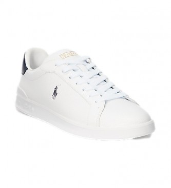 Ralph Lauren Heritage Court II sapatos de couro branco