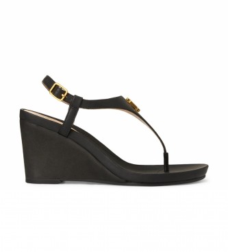 Polo Ralph Lauren Jeannie sandalen zwart -Hoogte: 8cm