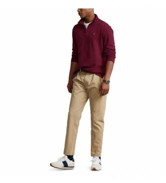 Polo Ralph Lauren Maglione bordeaux Estate a coste