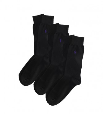 Ralph Lauren Pack of 3 Mercerized Navy Socks