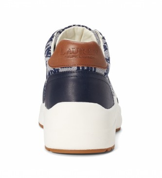 Polo Ralph Lauren Sneakers in jacquard con monogramma blu navy