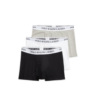Polo Ralph Lauren 3-pack med klassiska boxershorts i svart, grtt och vitt 