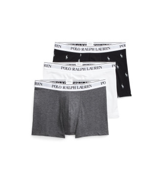 Polo Ralph Lauren Pack 3 boxers clssicos preto, cinzento, branco