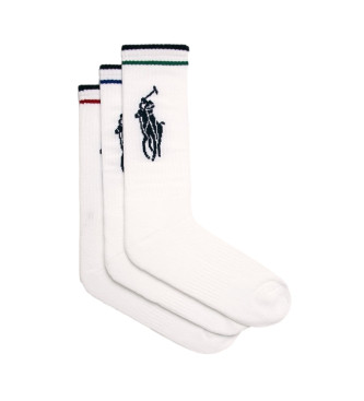 Polo Ralph Lauren Pack 3 Paar Big Pony Socken wei