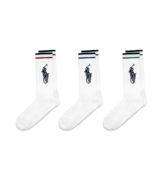 Polo Ralph Lauren Pack 3 Pairs of Big Pony Socks white