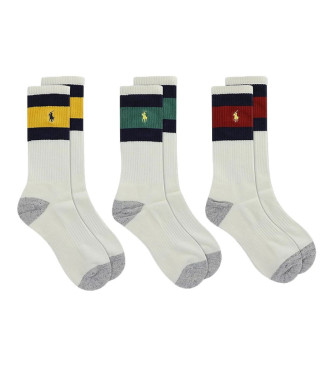 Polo Ralph Lauren Pack 3 Pairs of White Fist Socks