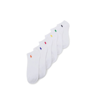 Polo Ralph Lauren Paket 6 parov belih oblazinjenih nizkih nogavic