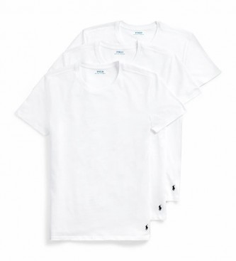 Ralph Lauren Pack de 3 Camisetas interiores Crew blanco