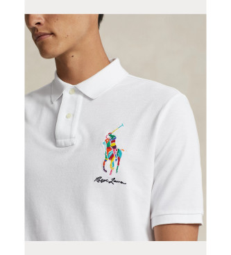 Polo Ralph Lauren Koszulka polo o klasycznym kroju z białej piki z kucykiem Big Pony