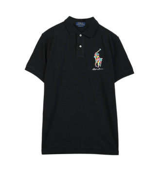 Polo Ralph Lauren Classic Fit Piqu-Poloshirt mit schwarzem Big Pony