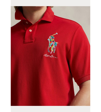 Polo Ralph Lauren Classic Fit Piqu-Poloshirt mit rotem Big Pony