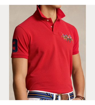 Polo Ralph Lauren Kundenspezifisches Slim Fit Poloshirt rot