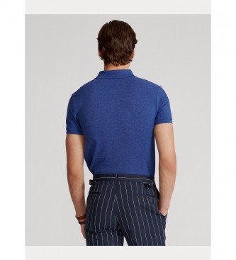 Ralph Lauren Custom Fit blue piqu polo shirt