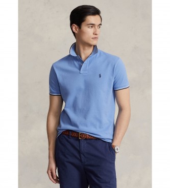 Polo Ralph Lauren Polo in piquet blu Custom Slim Fit