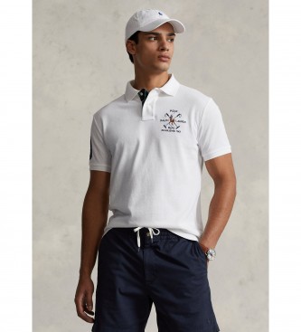 Polo Ralph Lauren Custom Slim Fit Pique-Poloshirt wei