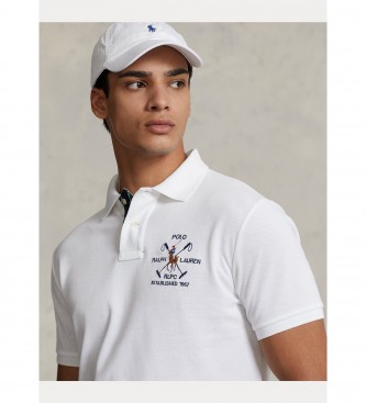 Polo Ralph Lauren Tilpasset Slim Fit pique polo shirt hvid
