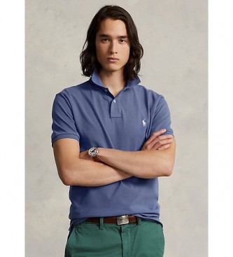 Polo Ralph Lauren Niestandardowa koszulka polo piqué Slim Fit niebiesko-liliowa