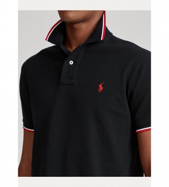 Polo Ralph Lauren Custom Slim Fit pique polo shirt black