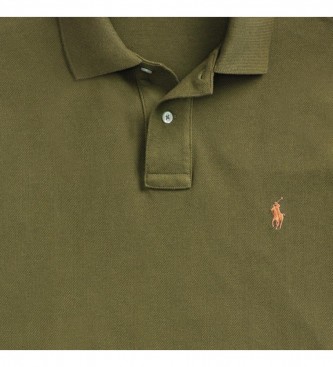 Ralph Lauren Custom Slim Fit pique polo shirt green