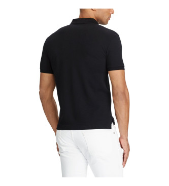 Polo Ralph Lauren Rozciągliwa koszulka polo piqué Slim Fit czarna
