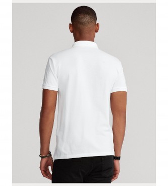 Ralph Lauren Piqu Slim Fit white polo shirt