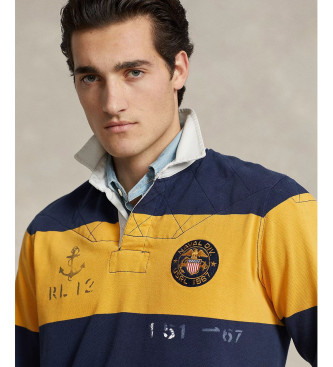 Polo Ralph Lauren Rugby-Poloshirt gelb, marineblau