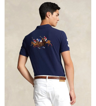 Polo Ralph Lauren Koszulka polo Slim Fit z potrójnym koniem, granatowa