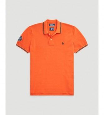 Orange polo shirt ralph lauren best sale