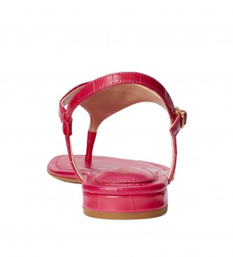 Polo Ralph Lauren Ellington pink leather sandals