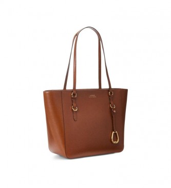 Polo Ralph Lauren Bolso de piel Shopper camel -13x47x35-