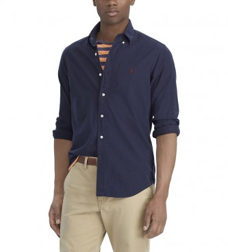 Polo Ralph Lauren Camicia Oxford slim fit blu scuro