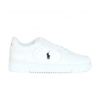 Polo Ralph Lauren Gładkie skórzane buty sportowe w kolorze białym