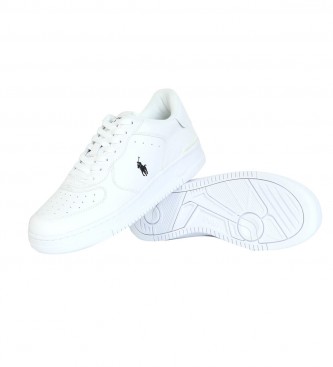 Polo Ralph Lauren Gładkie skórzane buty sportowe w kolorze białym