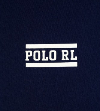 Polo Ralph Lauren Camiseta da Marinha de Guerra Redonod Colarinho de Casa