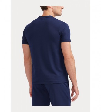 Polo Ralph Lauren T-shirt da notte in maglia con logo marino